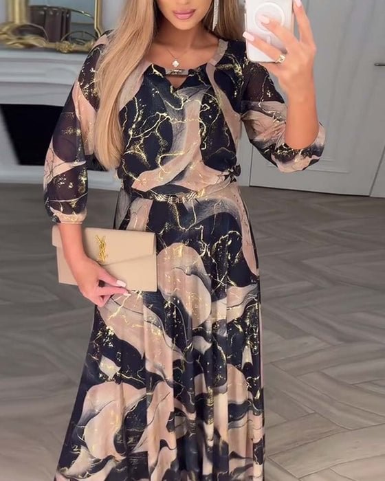Dominika – Šifonové šaty s potiskem