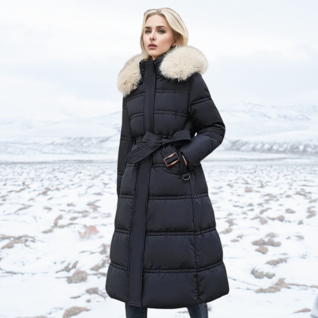 Lilian - Luxusní zimní parka s kožešinovou kapucí