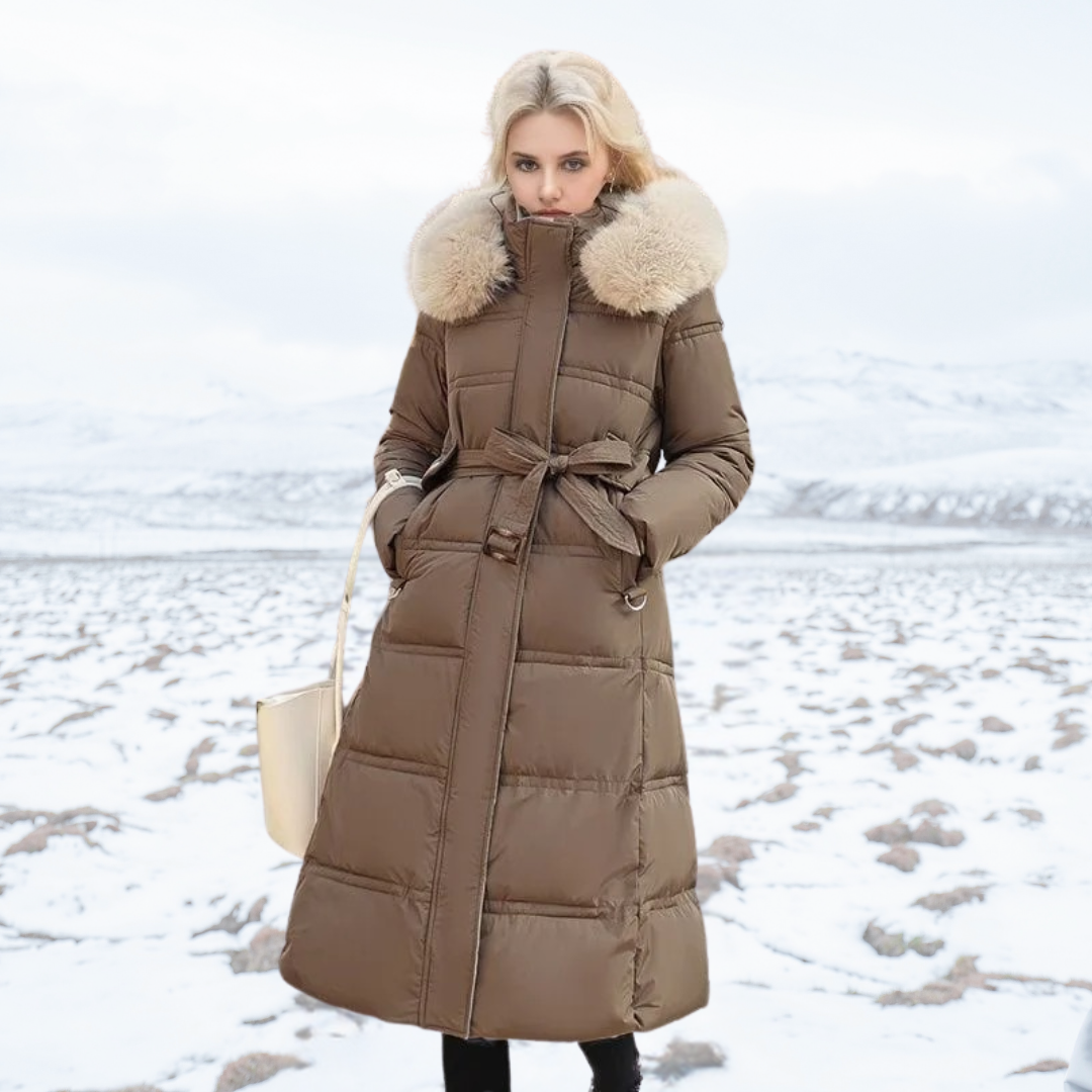 Lilian - Luxusní zimní parka s kožešinovou kapucí