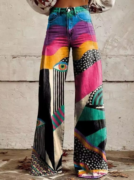 Pavla - Boho stylové volné kalhoty