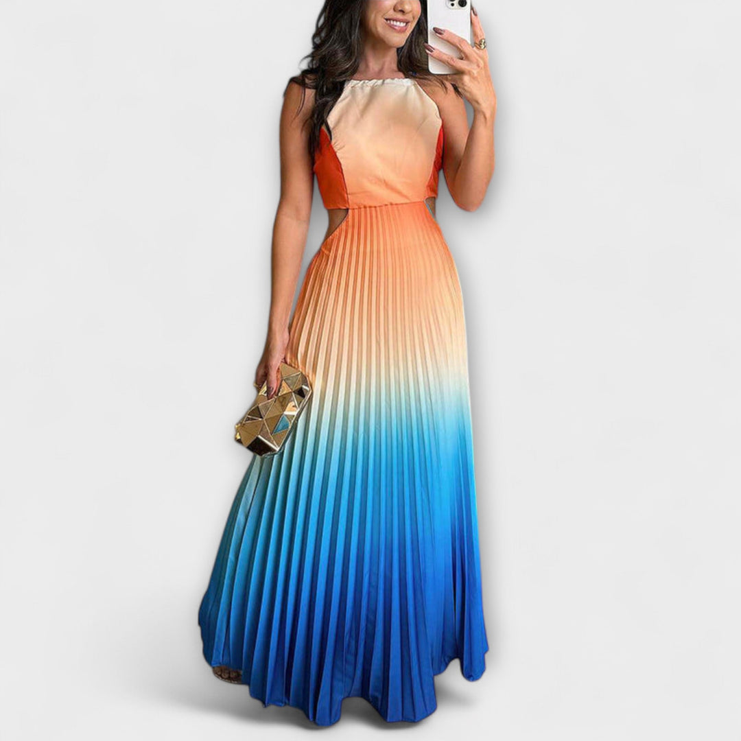 Haven - Stylové Maxi Šaty bez Rukávů s Tie-Dye