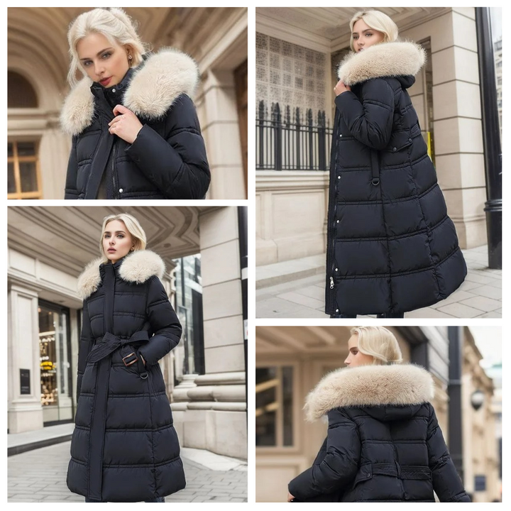 Lilian - Luxusní zimní parka s kožešinovou kapucí