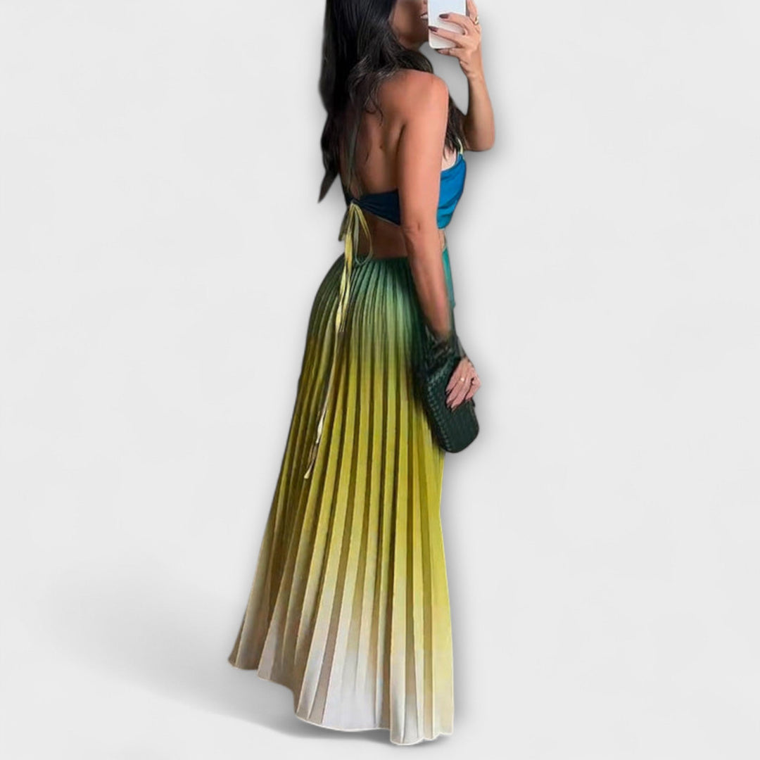 Haven - Stylové Maxi Šaty bez Rukávů s Tie-Dye