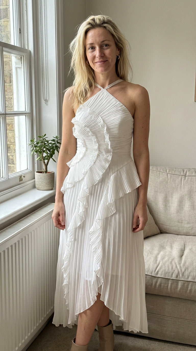 Andrea - Dlouhé plisované šaty